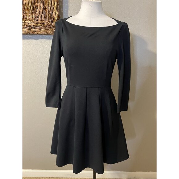 Kate Spade Selma Dress 4 Black A Line Ponte Stretch Pockets Career Church $289 - Picture 6 of 10
